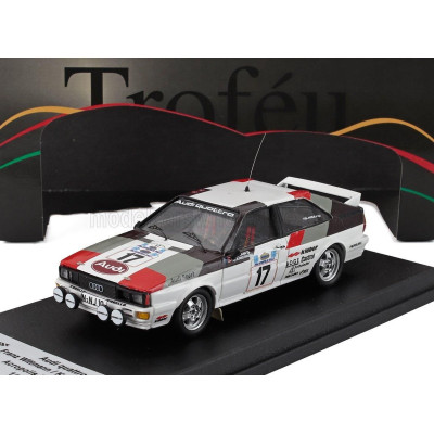 TROFEU AUDI QUATTRO (night version) N 17 RALLY ACROPOLIS 1981 FRANZ WITTMANN - KURT NESTINGER - WHITE BLACK RED 1/43