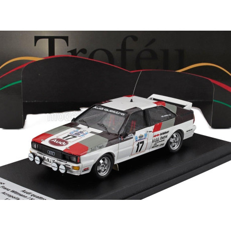 TROFEU AUDI QUATTRO (night version) N 17 RALLY ACROPOLIS 1981 FRANZ WITTMANN - KURT NESTINGER - WHITE BLACK RED 1/43
