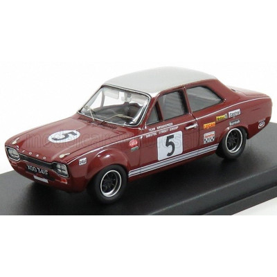 TROFEU FORD ENGLAND ESCORT MKI 1300 GT N 5 TROPHEE DE L'AVENIR ZOLDER 1968 Y.FONTAINE - BORDEAUX SILVER 1/43