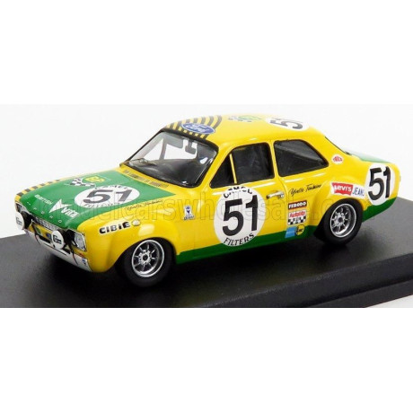 TROFEU FORD ENGLAND ESCORT MKI N 51 24h SPA FRANCORCHAMPS 1971 H.AKERSLOOT - Y.FONTAINE - YELLOW GREEN 1/43