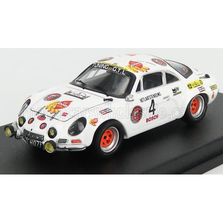 TROFEU RENAULT A110 ALPINE (night version) N 4 2nd RALLY YPRES 1974 PEDRO - E.SYMENS - WHITE 1/43