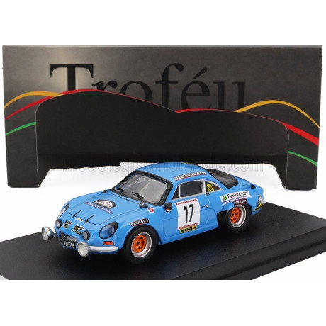 TROFEU RENAULT ALPINE A110 N 17 7th RALLY YPRES 1977 MAURICE NUSBAUMER - ANNIE GOURDAIN - LIGHT BLUE 1/43
