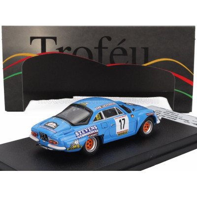 TROFEU RENAULT ALPINE A110 N 17 7th RALLY YPRES 1977 MAURICE NUSBAUMER - ANNIE GOURDAIN - LIGHT BLUE 1/43