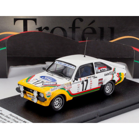 TROFEU FORD ENGLAND ESCORT MKII (night version) N 17 BOUCLES DE SPA 1979 MARC DUEZ - FREDY FRANSSEN - WHITE YELLOW 1/43