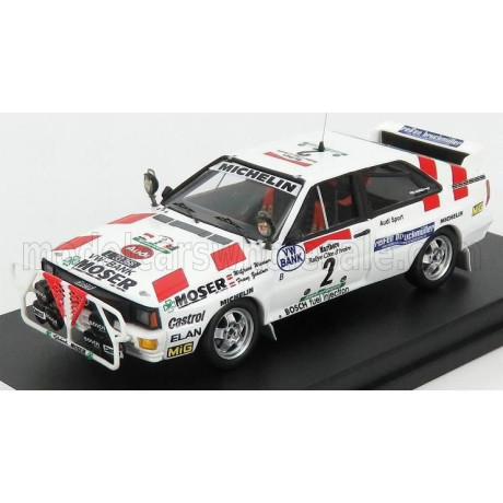 TROFEU AUDI QUATTRO N 2 6th RALLY BANDAMA 1986 W.WIEDNER - F.ZEHETNER - WHITE RED 1/43