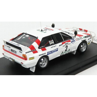 TROFEU AUDI QUATTRO N 2 6th RALLY BANDAMA 1986 W.WIEDNER - F.ZEHETNER - WHITE RED 1/43