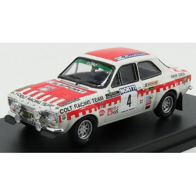 TROFEU FORD ENGLAND ESCORT MKI BLAUPUNKT TEAM COLT RACING WINNER RALLY 1000 LAKES 1973 T.MAKINEN - H.LIDDON - WHITE RED 1/43