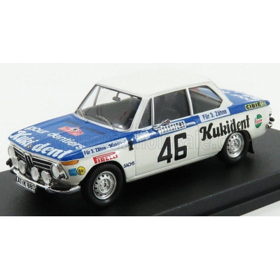TROFEU BMW 2002ti N 46 RALLY MONTECARLO 1973 R.HAINBACH - W.BIEBINGER - WHITE BLUE 1/43