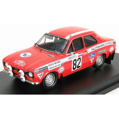 TROFEU FORD ENGLAND ESCORT MKI (night version) N 82 RALLY MONTECARLO 1972 G.VAN LENNEP - J.KLEIN - RED WHITE 1/43