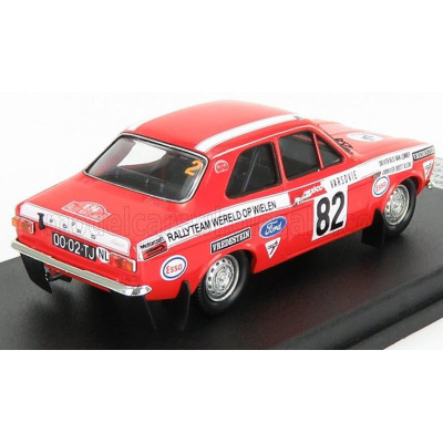 TROFEU FORD ENGLAND ESCORT MKI (night version) N 82 RALLY MONTECARLO 1972 G.VAN LENNEP - J.KLEIN - RED WHITE 1/43