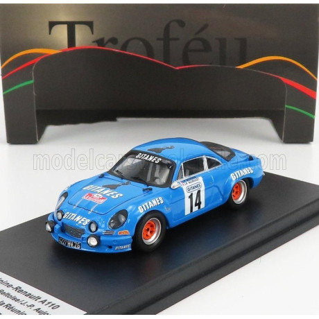 TROFEU RENAULT ALPINE A110 14 TOUR AUTO DE LA REUNION 1975 J.P.BELTOISE - J.P.AUJOULET - BLUE 1/43