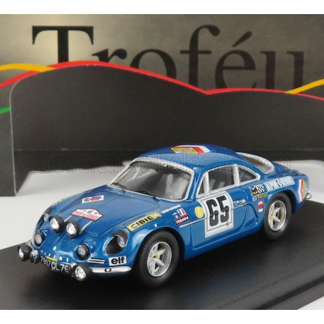 TROFEU RENAULT ALPINE A110 (night version) N 65 2nd RALLY TOUR DE CORSE 1969 P.ORSINI - J.B.CANONICI - BLUE MET 1/43