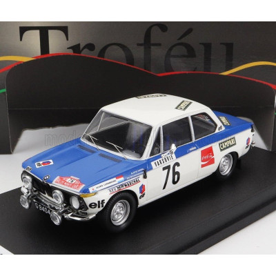 TROFEU BMW 2002 Ti (night version) N 76 RALLY MONTECARLO 1973 A.KRIDEL - J.BRANDENBURGER - BLUE WHITE 1/43