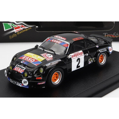 TROFEU RENAULT ALPINE A110 ESSO N 2 WINNER RALLY MONT-BLANC 1976 B.SABY - TILBER - BLACK 1/43