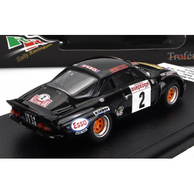 TROFEU RENAULT ALPINE A110 ESSO N 2 WINNER RALLY MONT-BLANC 1976 B.SABY - TILBER - BLACK 1/43