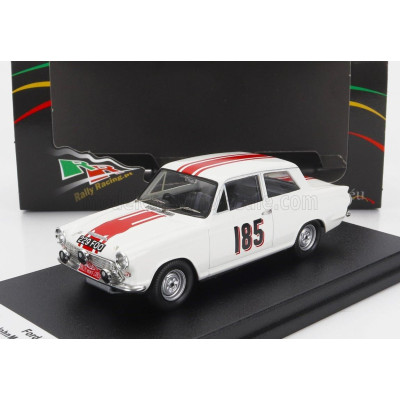 TROFEU FORD ENGLAND CORTINA GT N 185 RALLY MONTECARLO 1964 J.MANUSSIS - J.UREN - WHITE RED 1/43