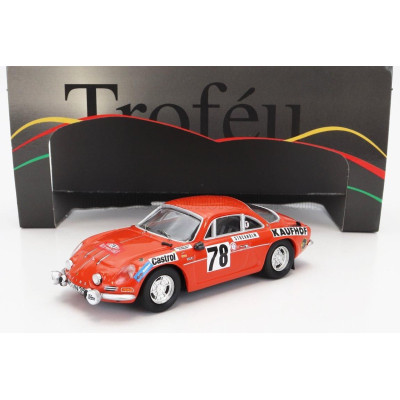 TROFEU RENAULT ALPINE A110 N 78 RALLY MONTECARLO 1975 F.VON DER LEYEN - P.DIEKMANN - DARK ORANGE 1/43