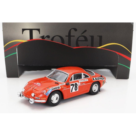 TROFEU RENAULT ALPINE A110 N 78 RALLY MONTECARLO 1975 F.VON DER LEYEN - P.DIEKMANN - DARK ORANGE 1/43
