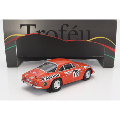 TROFEU RENAULT ALPINE A110 N 78 RALLY MONTECARLO 1975 F.VON DER LEYEN - P.DIEKMANN - DARK ORANGE 1/43