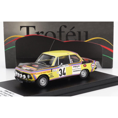 TROFEU BMW 2002Ti (night version) N 34 RALLY MONTECARLO 1975 P.BOS - C.DURKALECK - YELLOW BLACK 1/43