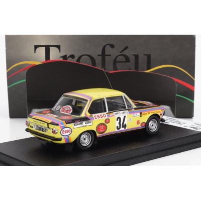 TROFEU BMW 2002Ti (night version) N 34 RALLY MONTECARLO 1975 P.BOS - C.DURKALECK - YELLOW BLACK 1/43