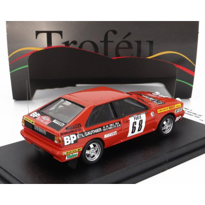 TROFEU AUDI QUATTRO (night version) N 68 RALLY MONTECARLO 1982 GUY CHASSEUIL - CHRISTIAN BARON - RED 1/43