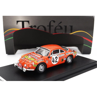 TROFEU RENAULT A110 ALPINE (night version) N 42 RALLY TOUR DE LA REUNION 1979 BERNARD BEGUIN - PHILIPPE OZOUX - ORANGE 1/43