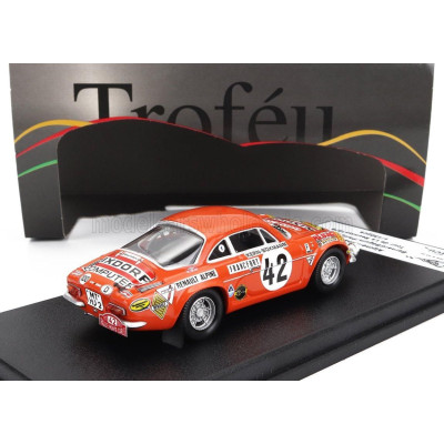 TROFEU RENAULT A110 ALPINE (night version) N 42 RALLY TOUR DE LA REUNION 1979 BERNARD BEGUIN - PHILIPPE OZOUX - ORANGE 1/43