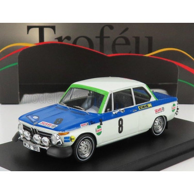 TROFEU BMW 2002 Ti (night version) N 8 RALLY ACROPOLIS 1972 T.FALL - M.WOOD - WHITE BLUE 1/43