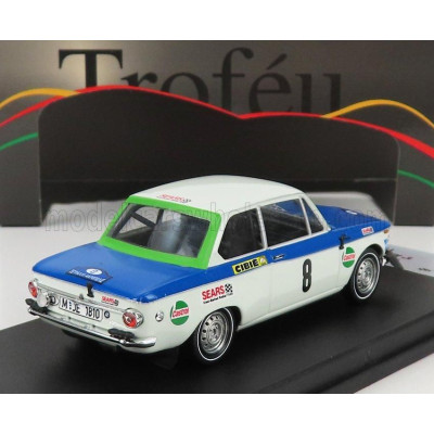 TROFEU BMW 2002 Ti (night version) N 8 RALLY ACROPOLIS 1972 T.FALL - M.WOOD - WHITE BLUE 1/43
