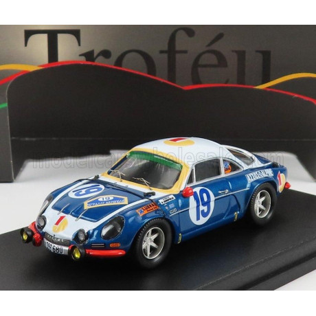 TROFEU RENAULT A110 ALPINE N 19 RALLY ACROPOLIS 1972 SIROCO - M.ANDRIOPOULOS - BLUE WHITE 1/43