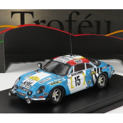 TROFEU RENAULT ALPINE A110 N 15 RALLY EAST AFRICAN SAFARI 1974 J.L.THERIER - V.LAVERNE - LIGHT BLUE WHITE RED 1/43