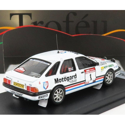 TROFEU FORD ENGLAND SIERRA XR 4x4 (night version) N 1 RALLY NEW ZEALAND 1987 S.BLOMQVIST - B.CEDERBERG - WHITE 1/43