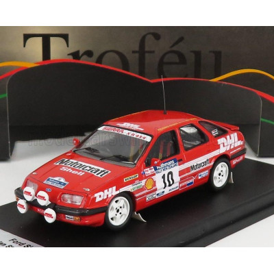 TROFEU FORD ENGLAND SIERRA XR4x4 (night version) N 10 RALLY NEW ZEALAND 1988 B.STOKES - G.ADAMS - RED WHITE 1/43