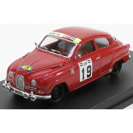 TROFEU SAAB 96 N 19 WINNER RALLY SWEDEN 1966 A.ANDERSSON - S.O.SVEDBERG - RED 1/43