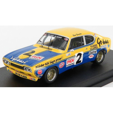 TROFEU FORD ENGLAND CAPRI 2600 RS N 2 WINNER KINNEKULLE RING 1973 B.BRASTA - YELLOW BLUE 1/43