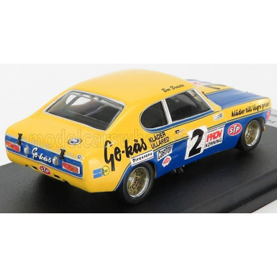 TROFEU FORD ENGLAND CAPRI 2600 RS N 2 WINNER KINNEKULLE RING 1973 B.BRASTA - YELLOW BLUE 1/43