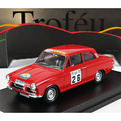 TROFEU FORD ENGLAND LOTUS CORTINA N 26 RALLY SWEDEN 1966 V.ELFORD - J.DAVENPORT - RED 1/43
