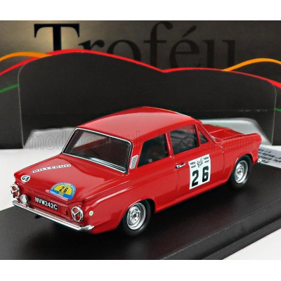 TROFEU FORD ENGLAND LOTUS CORTINA N 26 RALLY SWEDEN 1966 V.ELFORD - J.DAVENPORT - RED 1/43