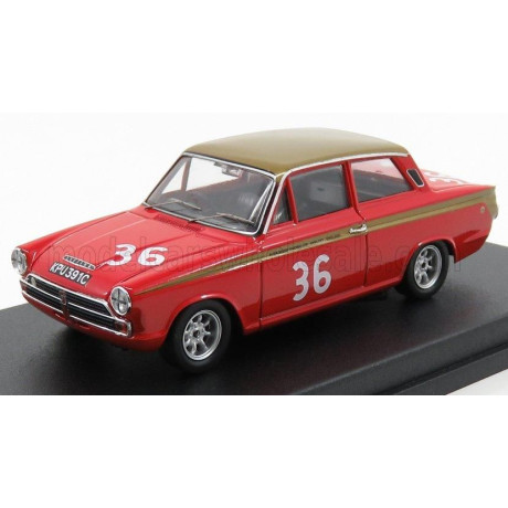 TROFEU FORD ENGLAND LOTUS CORTINA N 36 SNETTERTON 1966 J.STEWART - RED GOLD 1/43