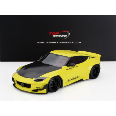 TRUESCALE NISSAN FAIRLADY Z (RZ34) PANDEM COUPE 2022 - YELLOW BLACK 1/18