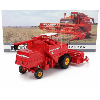 UNIVERSAL HOBBIES MASSEY FERGUSON MF760 MIETITREBBIA GOMMATA HARVESTER 2010 - RED 1/32