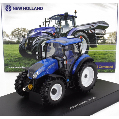 UNIVERSAL HOBBIES NEW HOLLAND T5.120 TRACTOR 2018 - BLUE BLACK 1/32