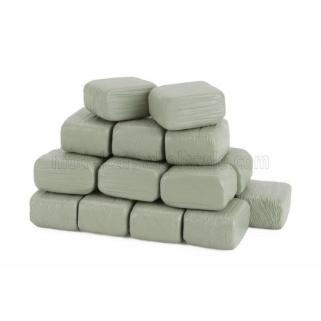 UNIVERSAL HOBBIES ACCESSORIES 20X BALLA DI FIENO - HAY BALE - LIGHT GREEN 1/32