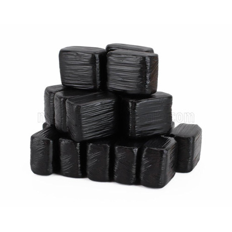 UNIVERSAL HOBBIES ACCESSORIES 20X BALLA DI FIENO - HAY BALE - BLACK 1/32