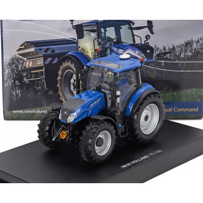 UNIVERSAL HOBBIES NEW HOLLAND T5.120 TRACTOR 2018 - BLUE BLACK 1/32