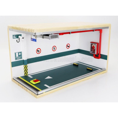 VETRINA DISPLAY BOX VETRINA DISPLAY BOX DIORAMA GARAGE PARCHEGGIO - PARKING - CAR NOT INCLUDED - Lungh.LENGHT cm 38.6 X Largh.WI
