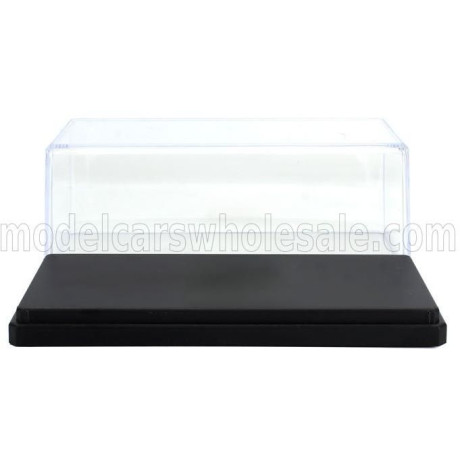 VETRINA DISPLAY BOX VETRINA DISPLAY BOX BOX FOR 1/64 BASE IN PLASTICA NERA - PLASTIC BASE BLACK - Lungh.LENGTH cm 12.0 X Largh.W