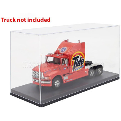 VETRINA DISPLAY BOX VETRINA DISPLAY BOX BOX FOR 1/43 TRACTOR TRUCK TUNING COLLECTION - BASE IN PLASTICA NERA - PLASTIC BASE BLAC