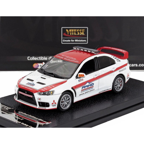 VITESSE MITSUBISHI LANCER EVOLUTION X PIKES PEAK SAFETY CAR 2008 - WHITE RED 1/43